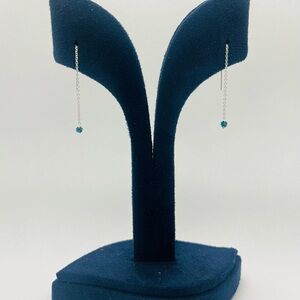 Elegant Blue Drop Earrings in 925 sterling silver